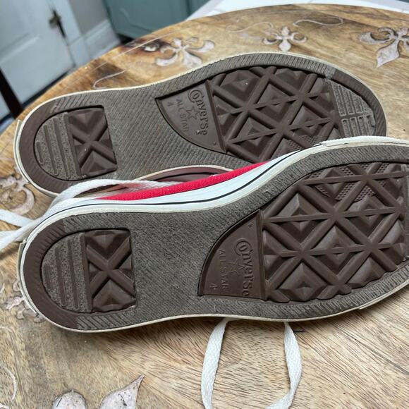 Converse All Star Womens 6 Mens 4 Red Hi Top Lace Up Shoes Sneakers Casual - Picture 6 of 7